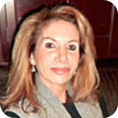 Smiling woman in a gray scarf